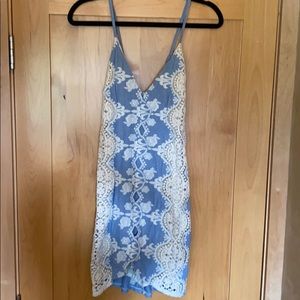 Selfie Leslie Denim Lace Dress